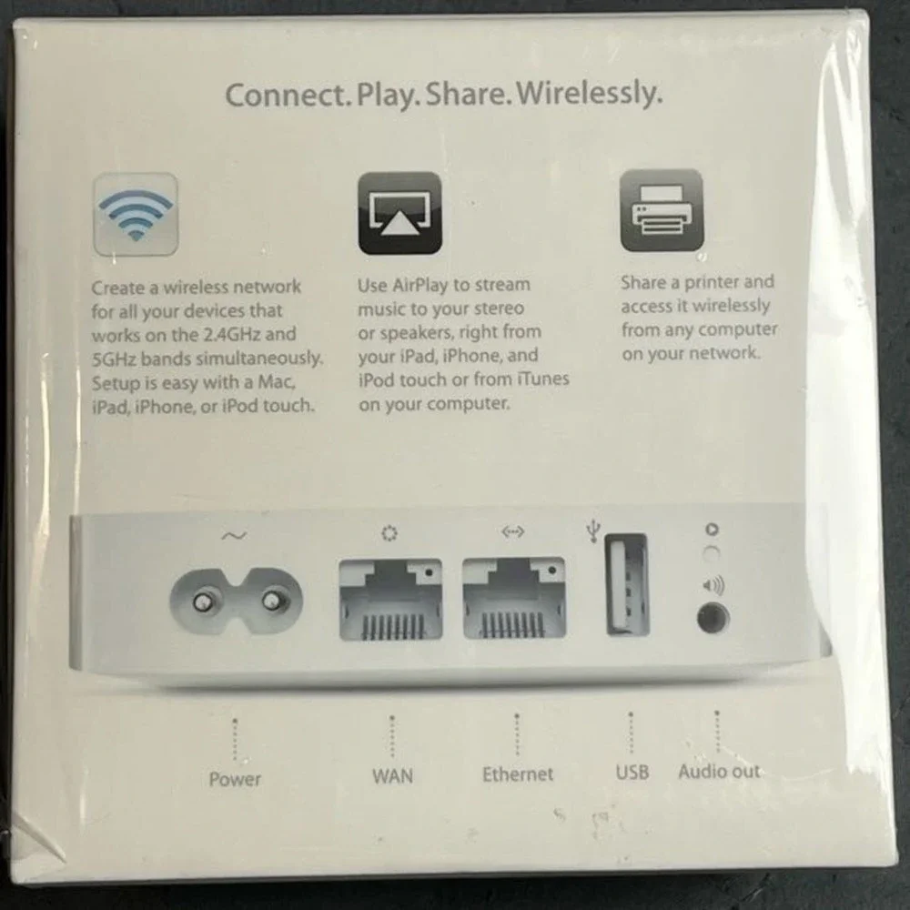 Apple AirPort‎ Express Wireless Router Base Station - White (MC414AE/A)